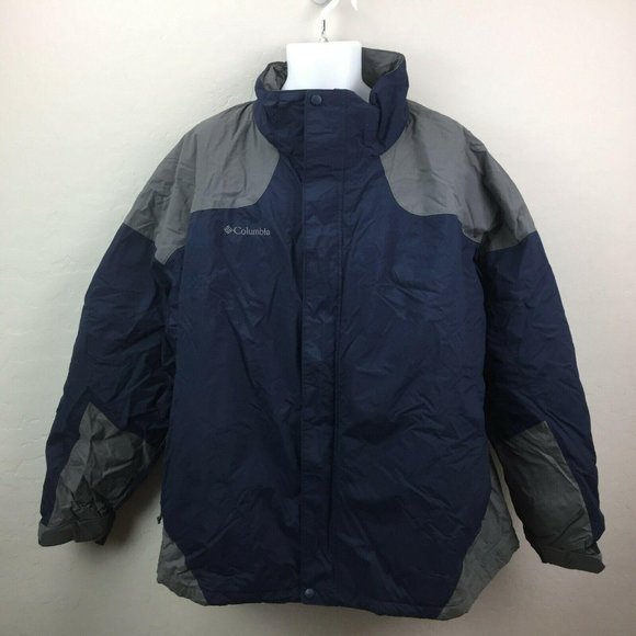 Columbia Mens Windbreaker Coat Jacket Navy Blue